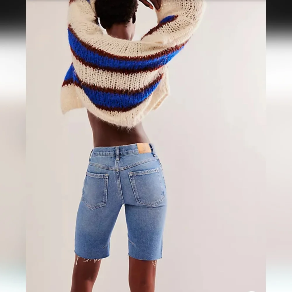 Free People We The Free Ghost Town Long Shorts In Bodie Blue Size 28 Mid rise